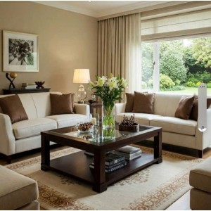 Amini : Bàn Sofa Mặt Bàn Kính Cường Lực